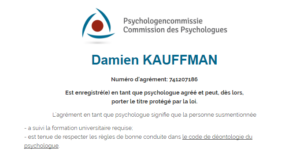 Damien Kauffman Commission Psychologues